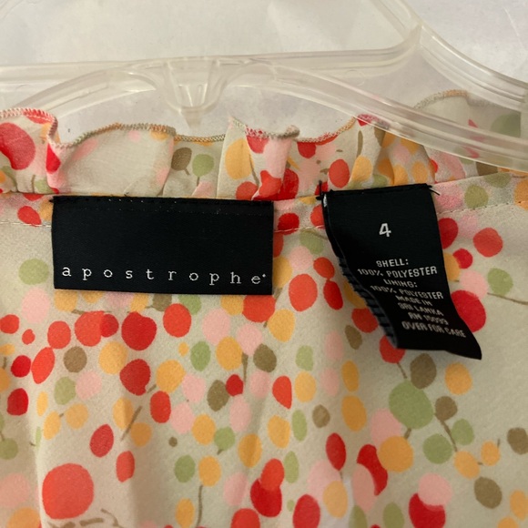 Apostrophe size 4 Sleeveless, Feminine, Polka Dot. LINED. - Picture 8 of 9